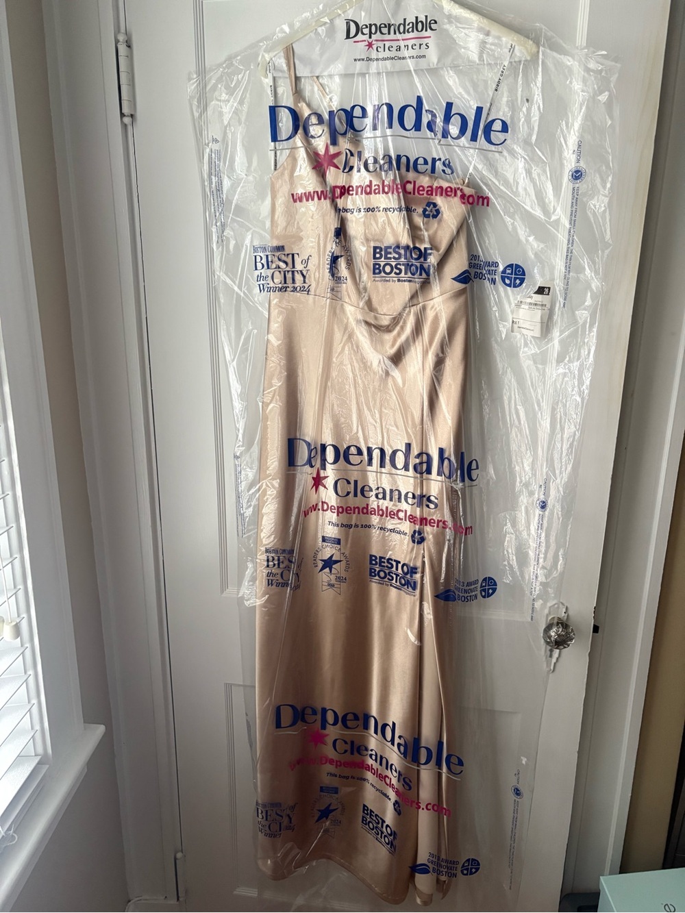 Birdy Grey Kenzie Shiny Satin Dress in Gold